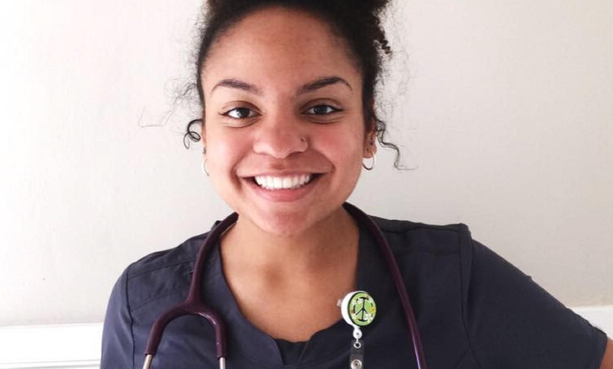 Nursing student Dominique Nichols